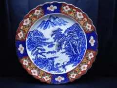 瑠璃色 飾り皿 山水画 金彩即購入◎ 瑠璃色 飾り皿 山水画 金彩即購入◎ - メルカリ