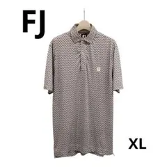 【美品】FJ フットジョイ 半袖ポロシャツ メンズ ゴルフ 総柄 XL