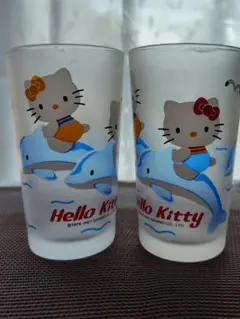 Hello Kitty イルカ柄 フロストグラス 2個セット - メルカリ