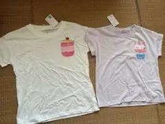 【新品】女の子　半袖Tシャツ　2枚セット　110cm 130cm 双子　姉妹