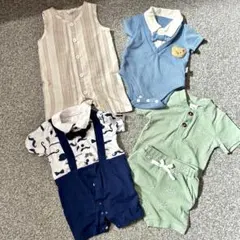 ベビー服 男の子服 ロンパース カバーオール4点セット