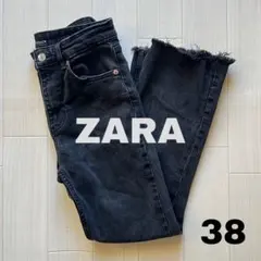 ZARA ザラ フレアパンツ ストレッチ 裾カットのサムネイル