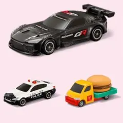 DVD付きマクドナルドハッピーセット トミカGR GT3ハンバーガーかーパトカー