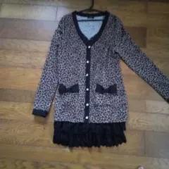 Agrimony ヒョウ柄長袖ワンピース