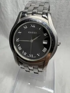 GUCCI 5500M メンズ腕時計 黒文字盤 デイト 稼動品のサムネイル
