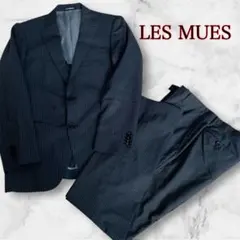LES MUES スーツ セットアップ ネイビー ストライプ Y6 背抜き