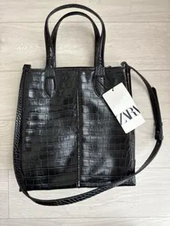 ZARA クロコダイル風 ショルダーバッグ