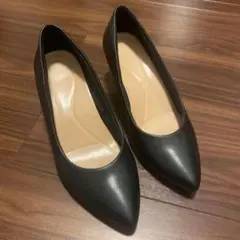黒パンプス ブラック　24.0cm ヒール高さ6cm