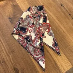 スカーフ　54cm×54cm 赤　ネイビー　春