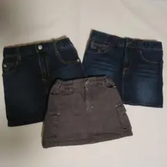 デニムスカート3点セット　キッズ