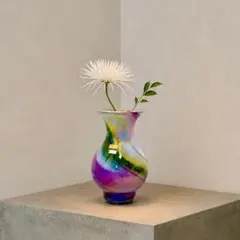 ミッドセンチュリー ヴィンテージ ガラスフラワーベース アボカド