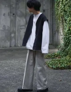 LIDNM WOOL LINEN UTILITY SLACKSのサムネイル