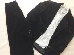 西ドイツ製生地使用 ★ ベルベットスーツ ♥︎冠婚葬祭に！ ＊インナーは参考品