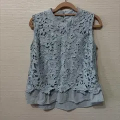 Mysty Woman レーストップス ノースリーブ 上品 フェミニン