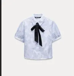 ZARA ボウタイブラウス
