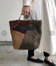 MISFITS カラーブロックファートート　バッグ　個性的　バイカラー