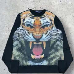 TOPMAN インパクトタイガープリントスウェット　黒　USMのサムネイル