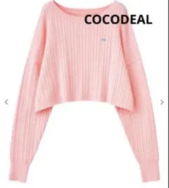 COCO DEAL ケーブルweek刺繍ニット　ピンクのサムネイル