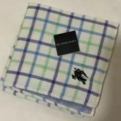 【新品未使用】BURBERRY バーバリー ハンカチ チェック　ホースマーク