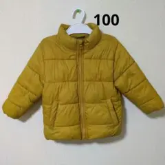futafuta デイリーライン 中綿コート　100　マスタードイエロー