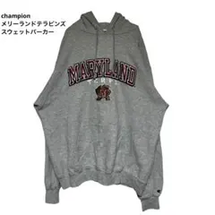 【63】champion メリーランドテラピンズビッグロゴパーカースウェット