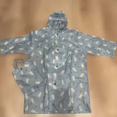 クマ柄レインコート 110cm 収納袋つき