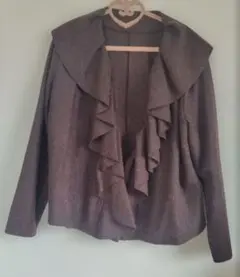 〚Calum Mone〛［F］レディースフリル付きブラウンジャケット