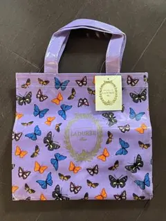 新品　LADUREE ラデュレ トートバッグ 蝶々柄 パープル　バタフライ　パリのサムネイル