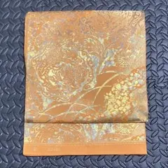 高級　正絹　袋帯　着物　フォーマル　礼服　服部織物　こはく錦　7-2