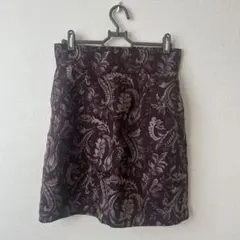 snidel ペイズリー柄 ミニ タイト 台形スカート