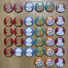 ○中国 文化大革命 陶器製 毛沢東バッジ 13個セット 当時物 記念章