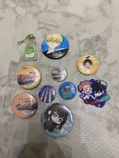 限定品・非売品含む】アニメ・鉄道・自衛隊 缶バッジ＆キーホルダー まとめ売り