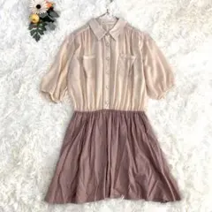 マジェスティックレゴン ミニワンピース チュニック 透け感 F ピンク