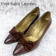 Yves Saint Laurent ハイヒール 天然レザーパンプス イタリア製