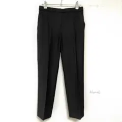 美品 Theory ウール フランネル プルオン パンツ 後ろゴム 黒 セオリー