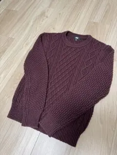 UNIQLO ケーブルクルーネックセーター（長袖）