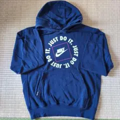 NIKE フード付きパーカー Sサイズ ネイビー