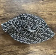 Supreme バケットハット M/L ブラック/ホワイト