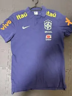 ナイキ ブラジル代表 ポロシャツ インポートS ネイビー 未使用のサムネイル