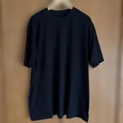 天竺編みクルーネック半袖Tシャツ(無地)XL ネイビー