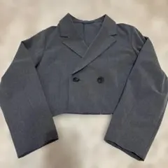 GU グレー クロップドジャケット
