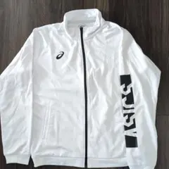 asics ホワイト ジャージ ジャケット L