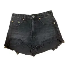 ZARA デニムショートパンツ ブラック EUR34