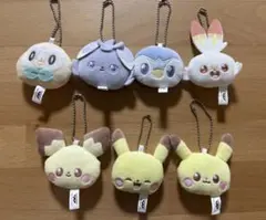 ポケピース　ボールチェーン付き　キーホルダー　ぬいぐるみ　7点セット