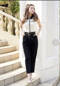 [美品]Darich オールインワン ベージュ×ブラック サロペット ダーリッチ