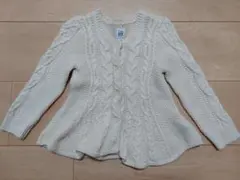 26 baby GAP ギャップ ケーブル ニット ペプラム カーディガン