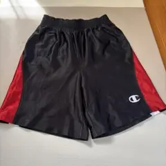Champion バスケットボールパンツ 黒/赤 130