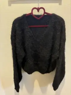 韓国ブラック Vネック セーター アジアンL