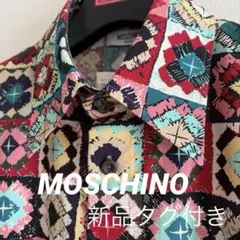 【新品】MOSCHINO JEANS 幾何学模様 長袖シャツのサムネイル