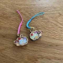 沖縄限定 シーサー アクリルキーホルダー 2個セット　美ら海　星砂ストラップ